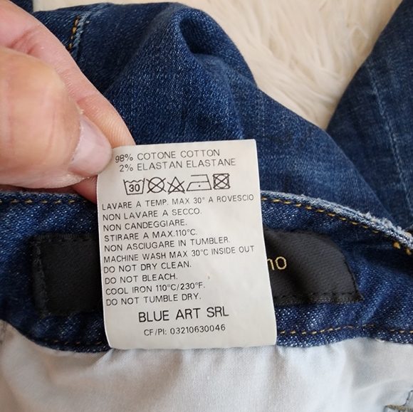 MAURIZIO MASSIMINO DARK WASH, MADE IN ITALY SIZE EU 42 STRAIGHT LEG - Picture 5 of 16